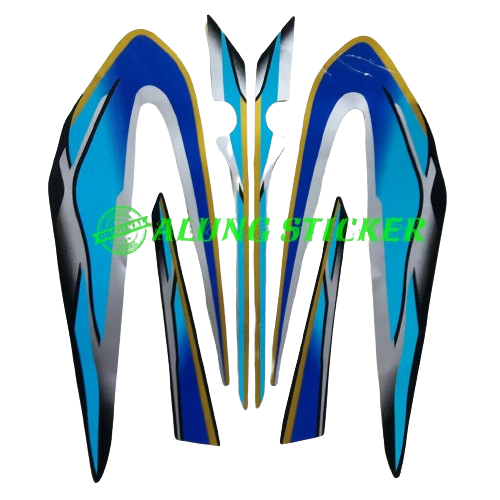 STIKER STRIPING LIS BODY MOTOR RXS 1999 BIRU