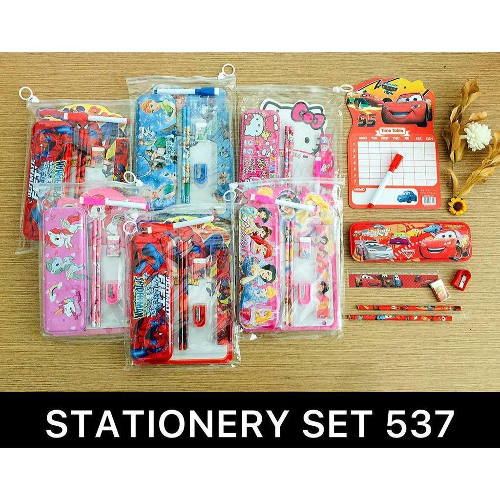 

AS888 - Study Set Pouch 9 In 1 Karakter Kartun Plus Spidol Dan Whiteboard