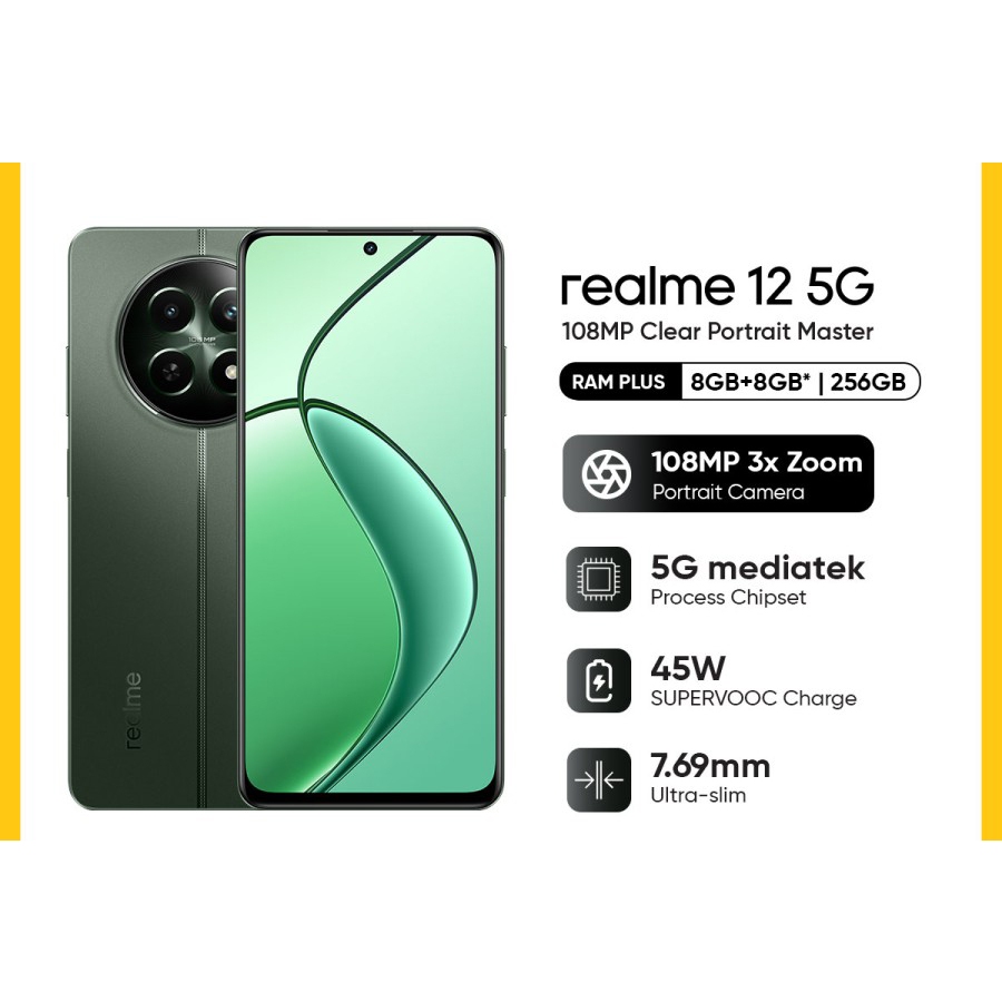 Realme 12 5G 8GB+8GB*|256GB 108MP Camera 6.72 FHD+ LCD Garansi Resmi-2