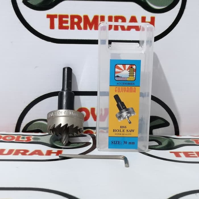 

Hole Saw HSS 30 mm FUJIYAMA Mata Bor Kayu Metal Engsel Laci