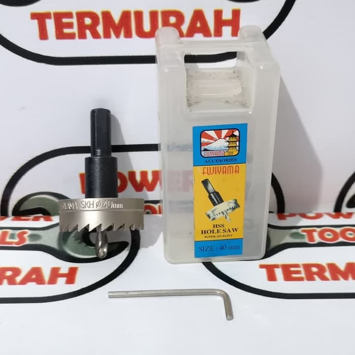 

Hole Saw HSS 40 mm FUJIYAMA Mata Bor Kayu Metal Engsel Laci