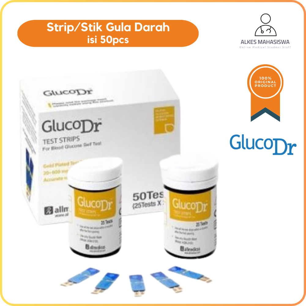 Strip Stik Gula Darah GlucoDr isi 50pcs