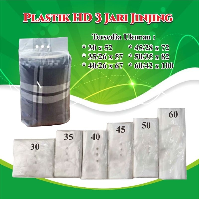 plastik jinjing laundry 3 jari uk 30-60 original