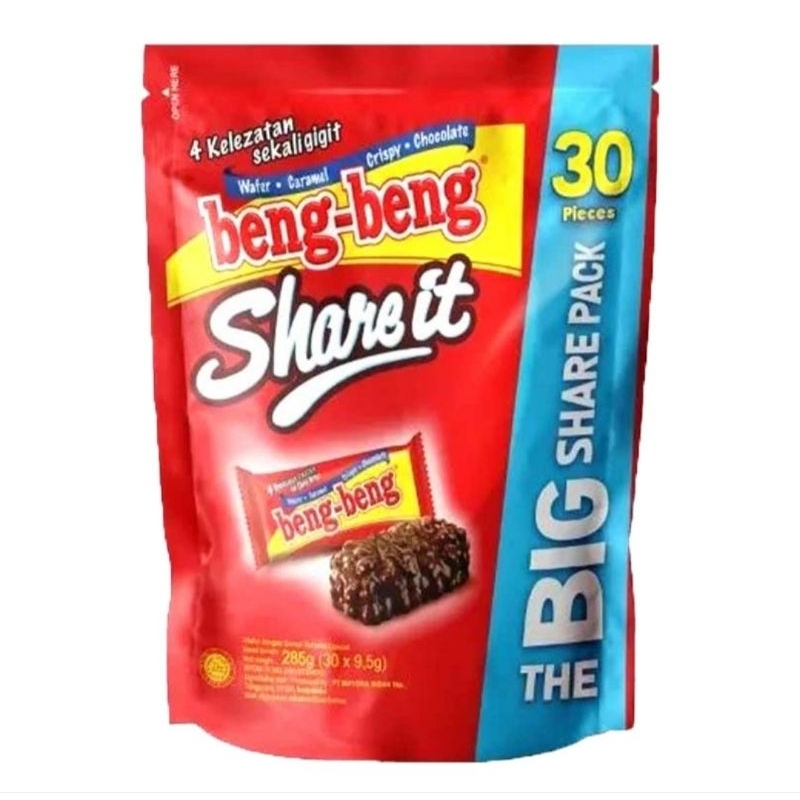 

Beng-beng Share lt Wafer Rice CrispyCokelat Pouch 30 x 9,5 g