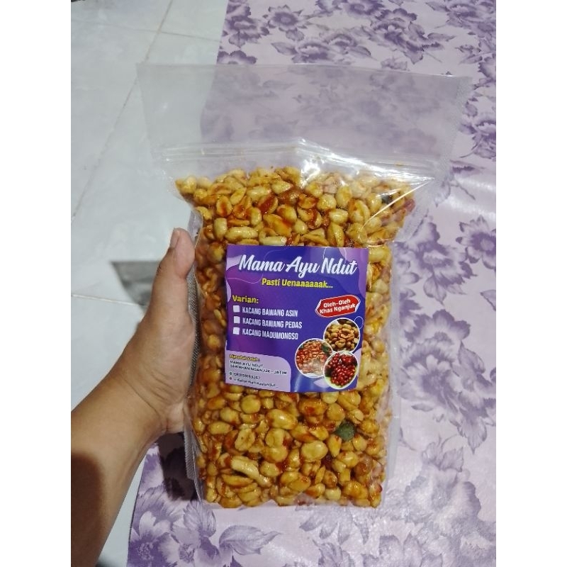 

Kacang Bawang Pedas 125gram, 250gram, 500gram, 1kg Oleh Oleh Khas Nganjuk Asli