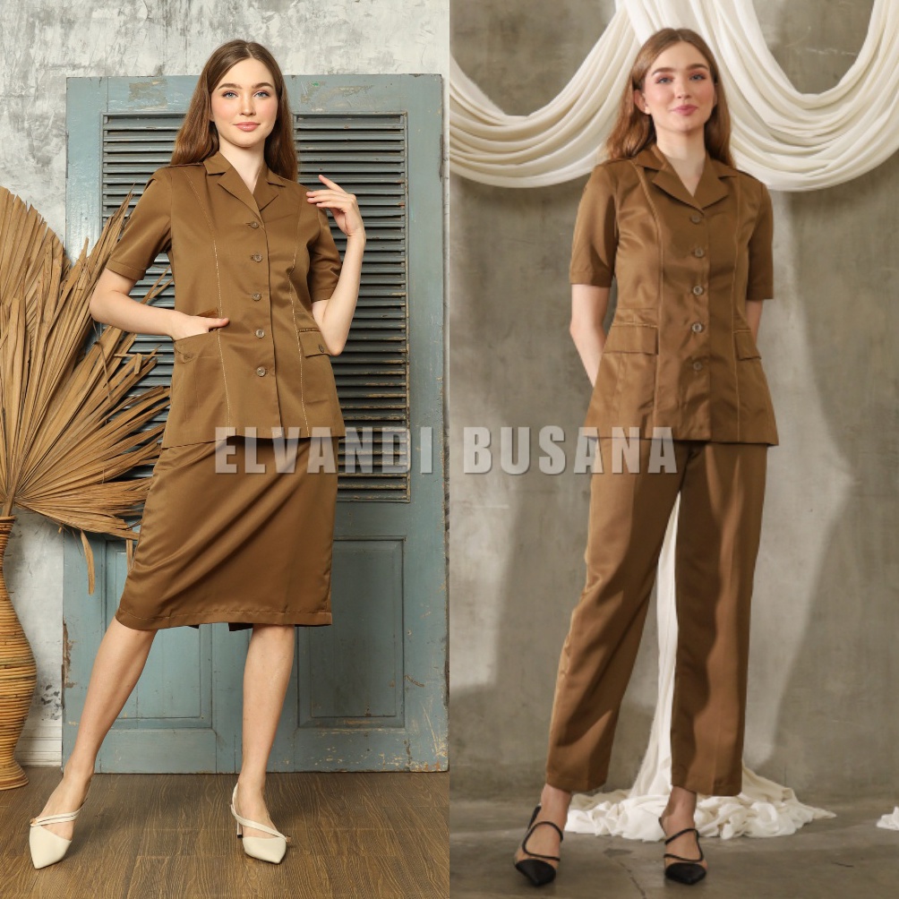 ART H16B BLAZER WANITA BV LYNELLE  Seragam PNS  Baju PDH PNS Wanita  Baju Dinas Pemda Wanita  Baju K