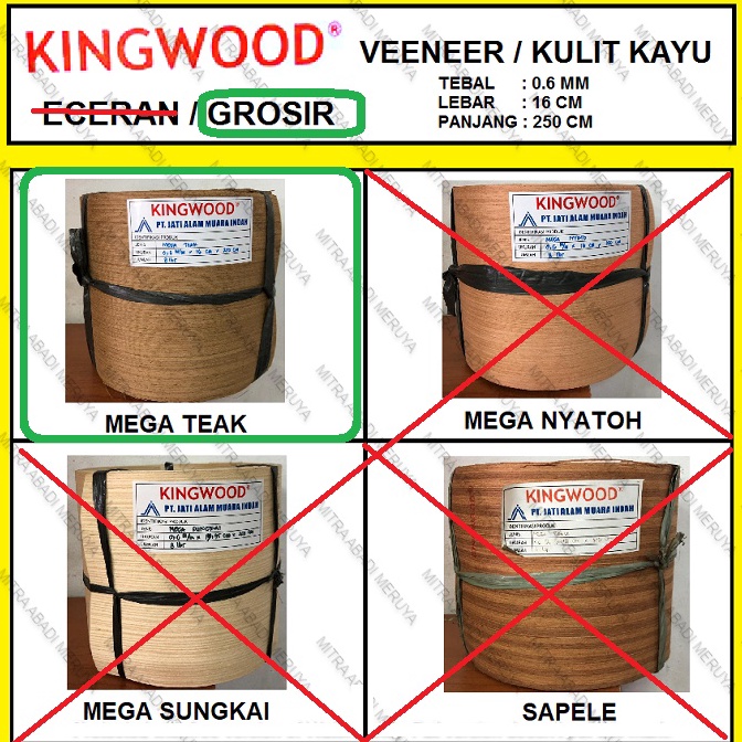 HOT SALE Veneer Mega Teak Kulit Kayu Premium GROSIR