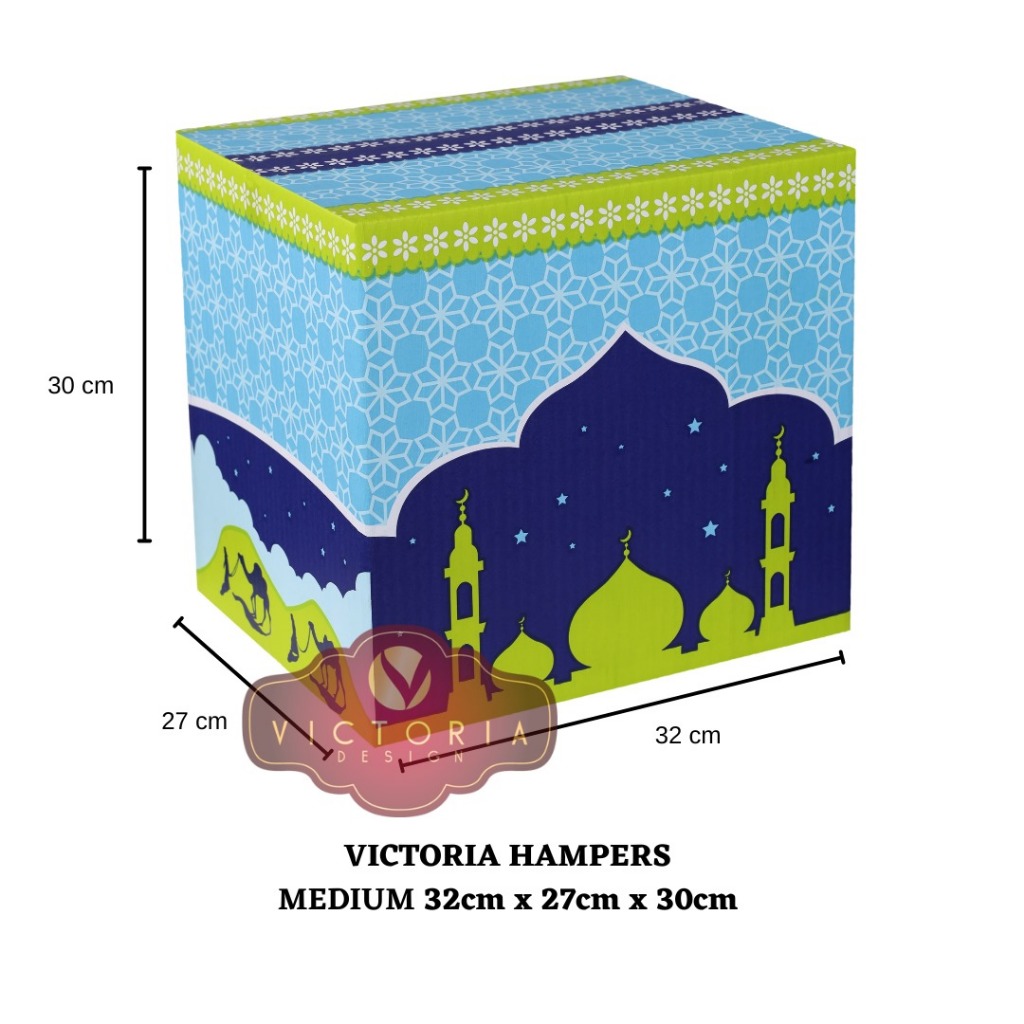 

hampers kardus parcel dus paket kardus lebaran tebal motif baru karton victoria