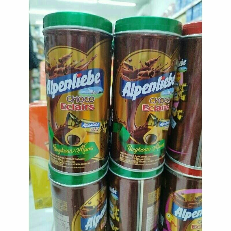 

Alpen Lieberman Eclairs Choco Permen Coklat Caramel Kaleng 144g