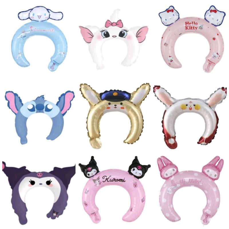 Balon bando karakter kartun sanrio kuromi | bando balon stitch bando balon kuromi | bando balon kara