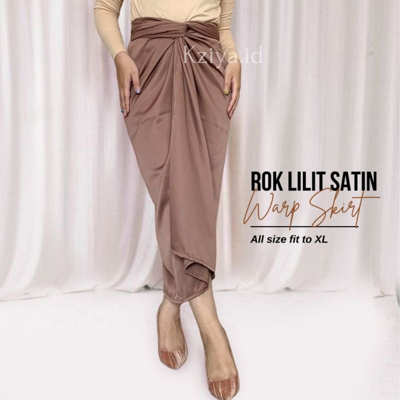 Rok lilit satin | Rok lilit polos | wrap skirt silky