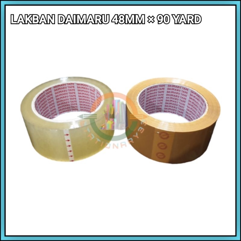 

1 Roll Lakban Bening & Coklat 2 Inch Daimaru 48 Mm × 90 Yard