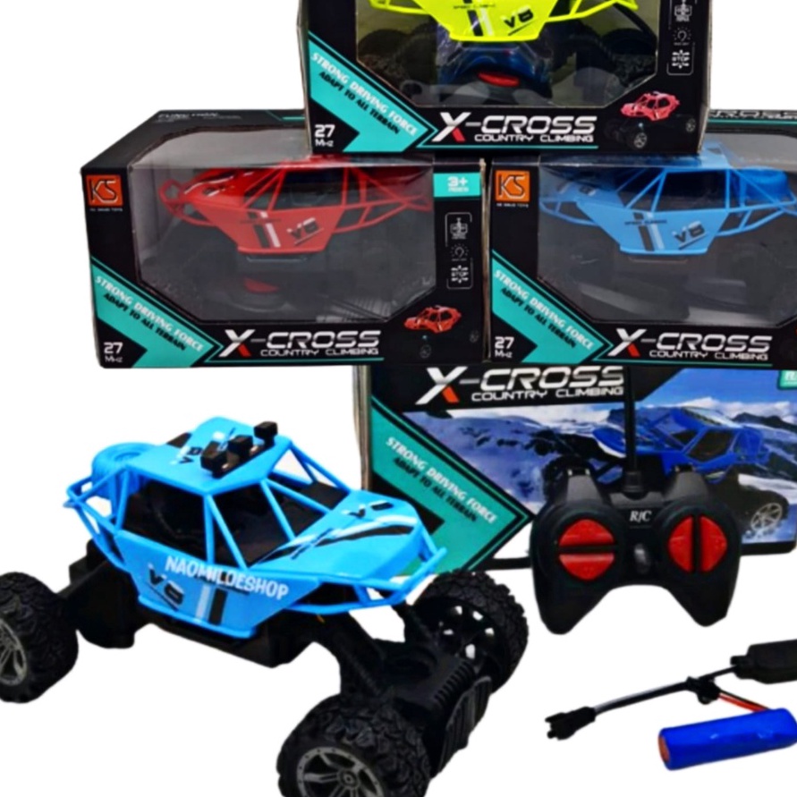 TERBARU Remote Control Mobil Jip x cross country climbing Mainan Rc Off Road Jeep Ban Karet Mobilan 