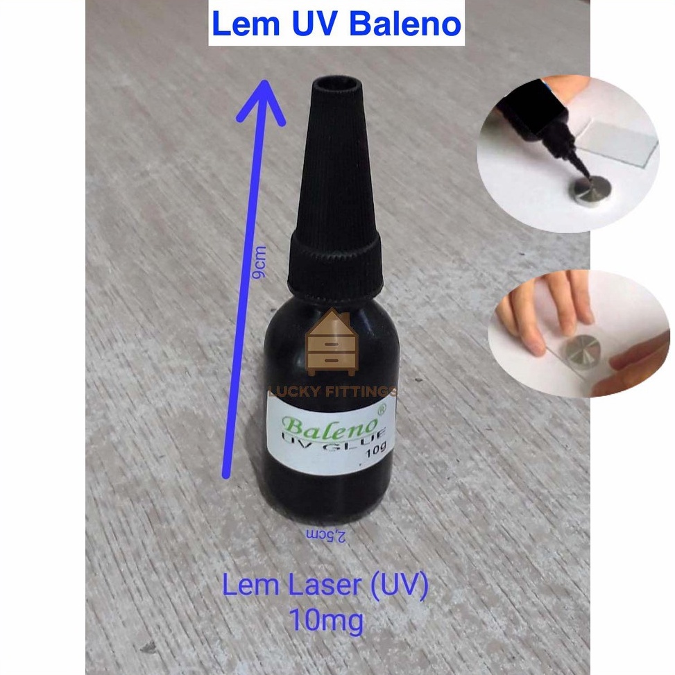 HARGA TERMURAAH Lem UV Glue Kaca Tatakan Besi Pen Iklan Paku 1 g  Meja Kaki