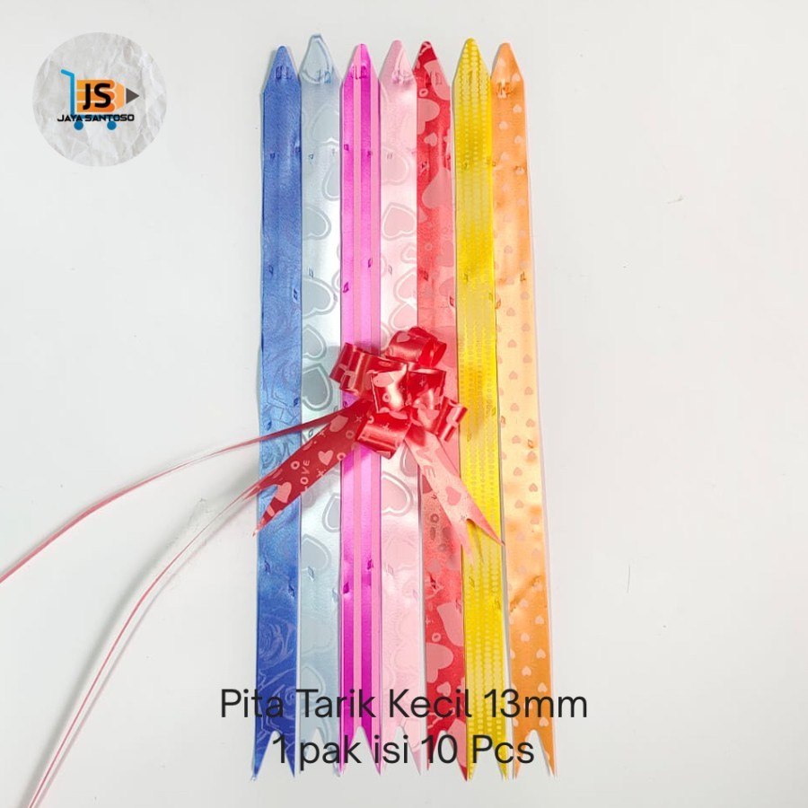 

10 PCS Pita Tarik Kecil 13mm / Pita Serut Kecil 13mm / Pita Kecil Kado - Biru Muda