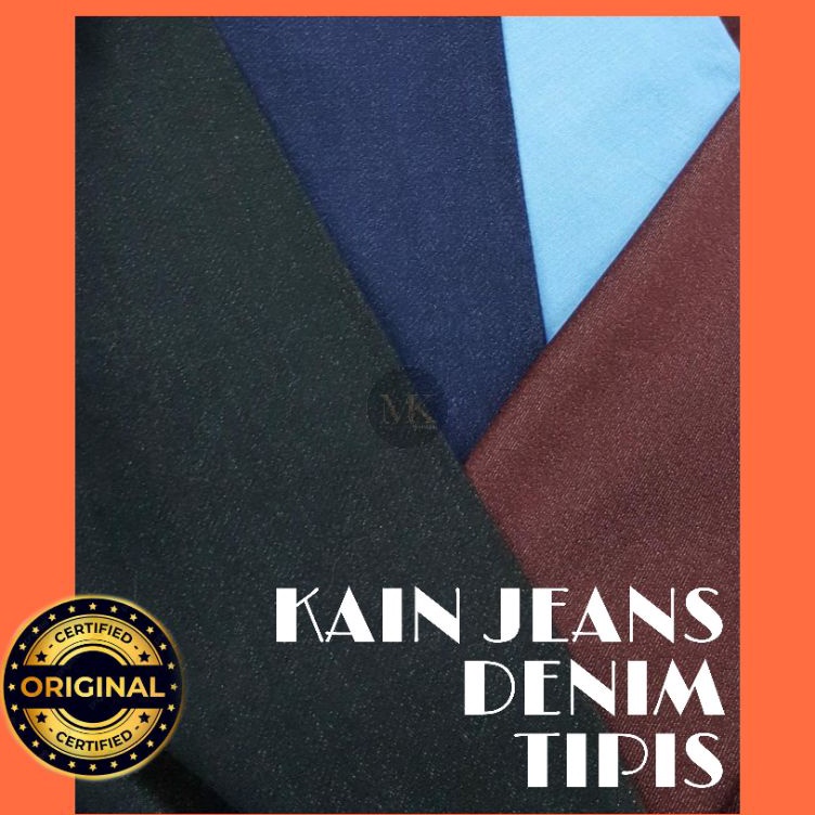 Dijual kakak Bahan Kain Jeans Halus Meteran