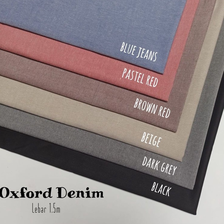 Kepuasan Belanja HARGA 5m KAIN KATUN DENIM OXFORD CHAMBRAY