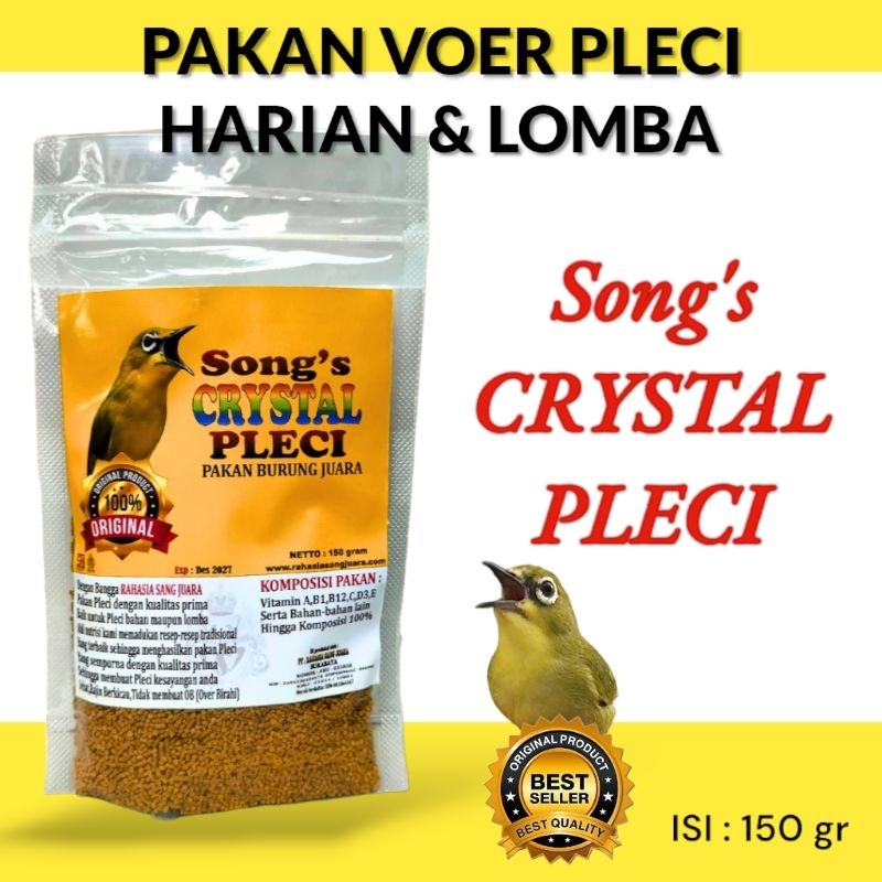 Crystal Song's Pleci 150gr - Pakan Voer Olahan Terbaik untuk Burung Pleci
