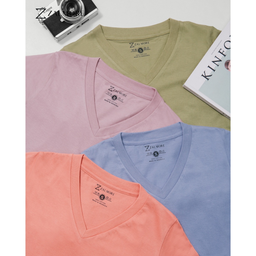 Elegant Zalmore Pastel Series Woman TShirt Premium Cotton  Kaos Wanita