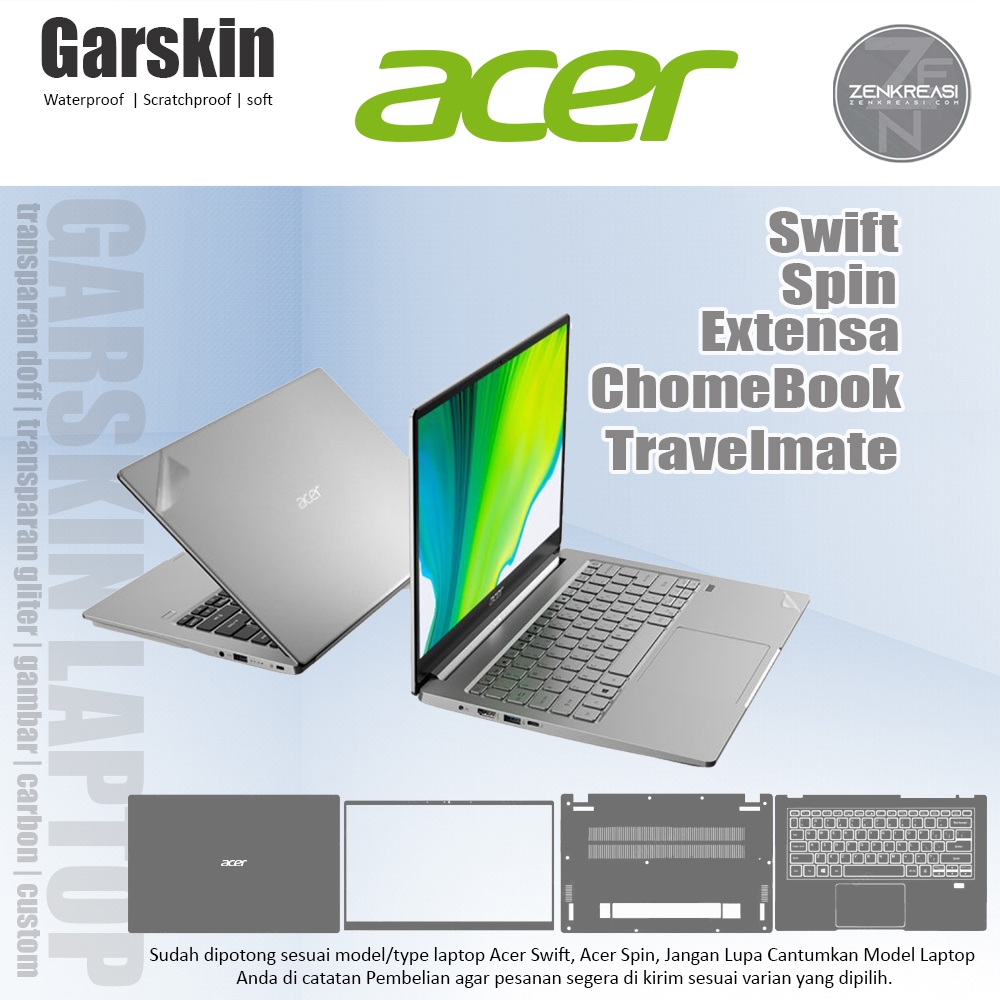 Garskin Laptop Acer Spin | Garskin Chomebook | Garskin Swift | Garskin Extensa | Garskin Travelmate 