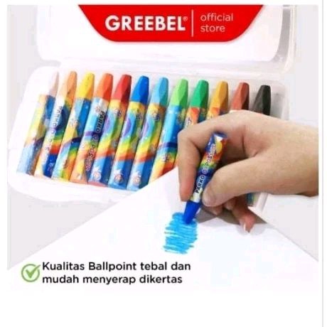 

CRAYON GREEBL PARKO OIL PASTELS 12 WARNA MURAH