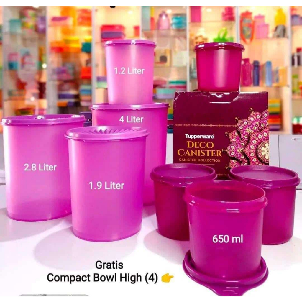 Deco Canister Set Ori Tupperware