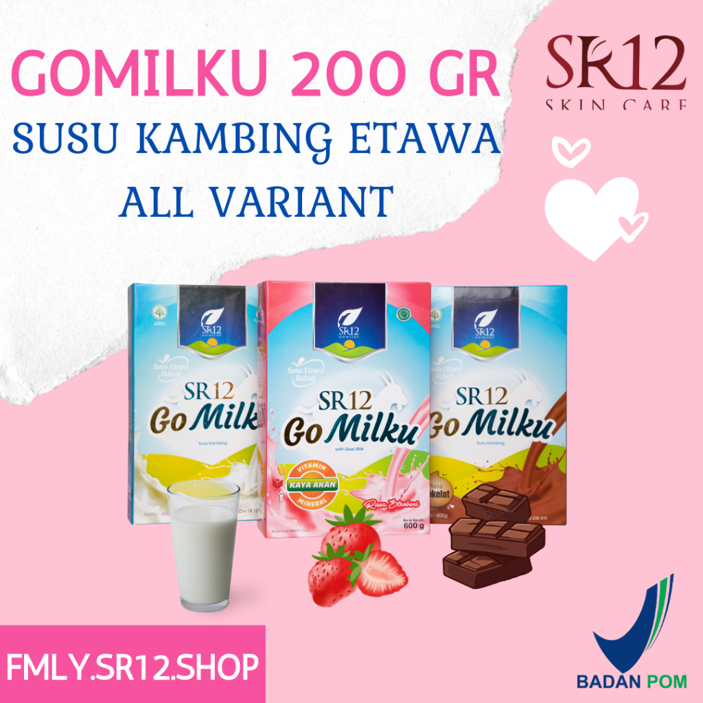 

Susu Kambing SR12 Gomilku 200gr Go Milku Susu Bubuk Etawa Halal