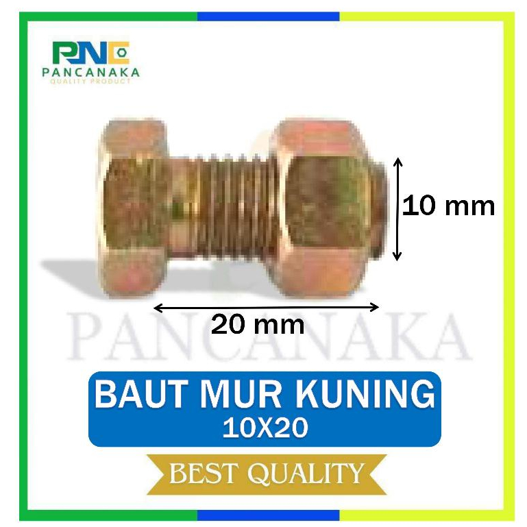 BAUT BH 10X20 + MUR / BAUT MUR KUNING / BAUT KUNING / BAUT 10X20 / BAUT MUR