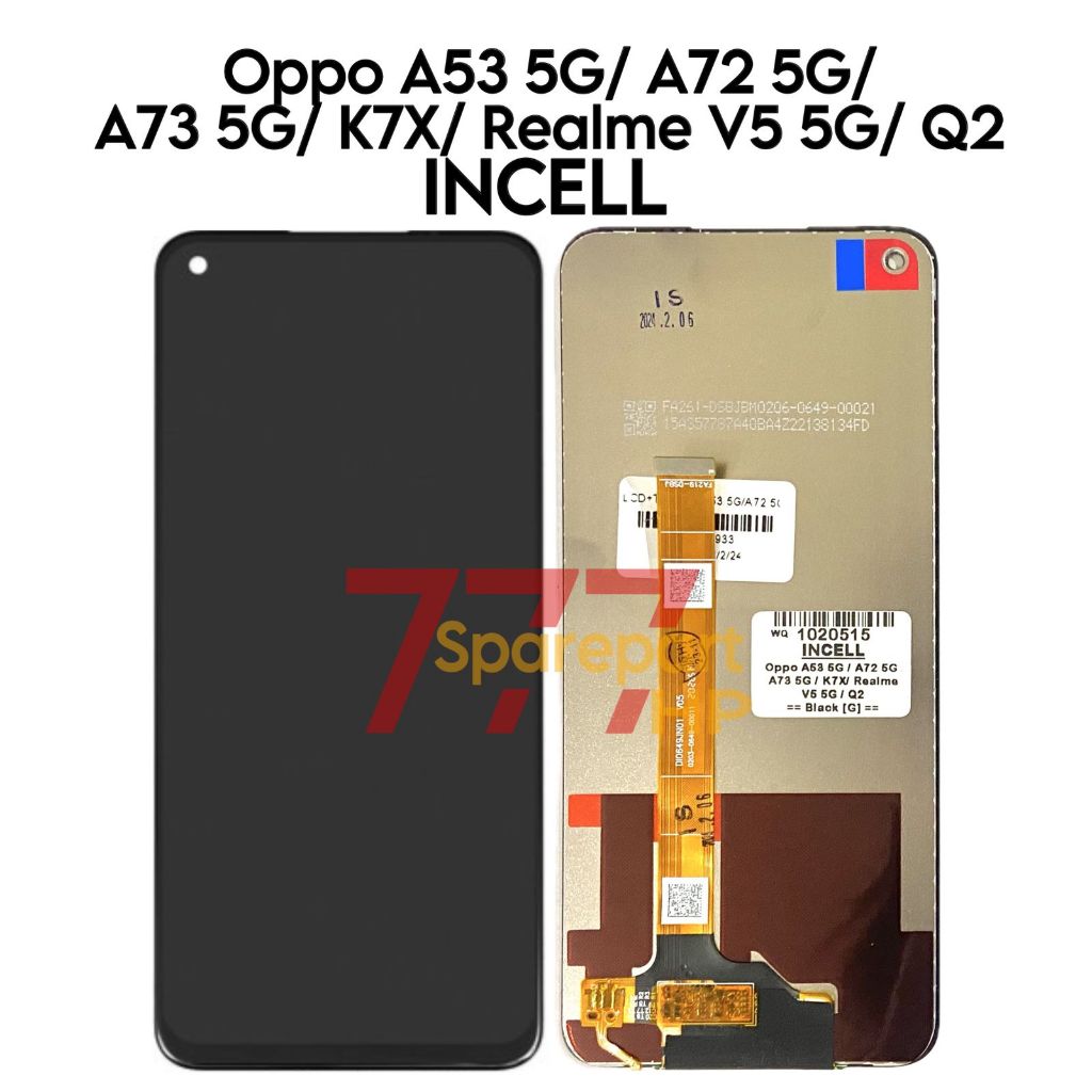 LCD Touchscreen Fullset A53 5G / A72 5G / A73 5G / K7x / Realme V5 5G / Q2 / PECM30 / PECT30 / PDYM2