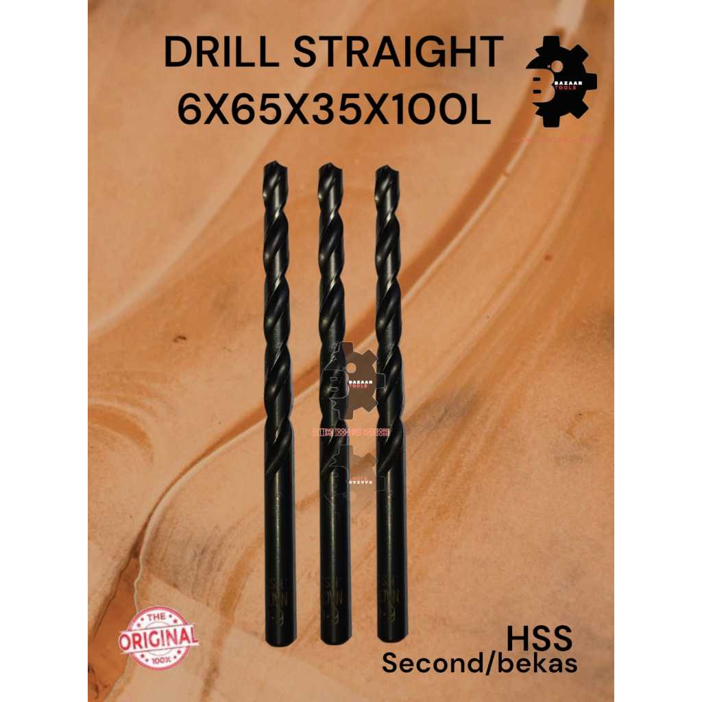 DRILL STRAIGHT 6X65X35X100L Merk NACHI - Second Hand / Bekas - Drill Straight Diameter 6mm - Pisau B