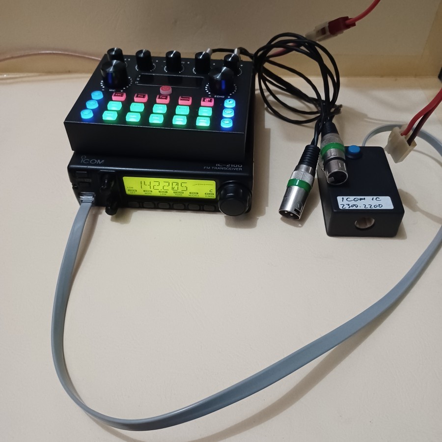 PTT BOX SOUNDCARD TO MIXER AUDIO UNTUK RIG ICOM 2100H