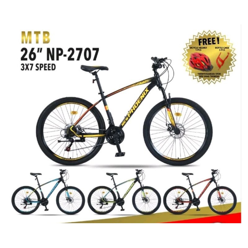 Sepeda 26 Phoenix NP 2707 3x7 speed