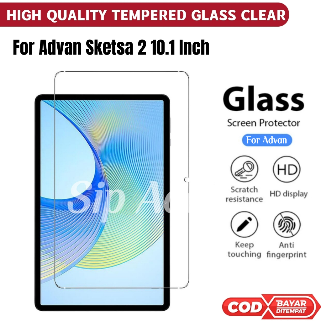 Advan Sketsa 2 | Anti Gores Advan Sketsa 2 | 10.1 Inch Tempered Glass Screen Protector Pelindung Lay