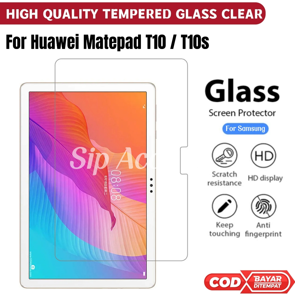 Tempered Glass Huawei Matepad T10S | Anti Gores Kaca Screen Protector Pelindung Layar Tablet - Huawe