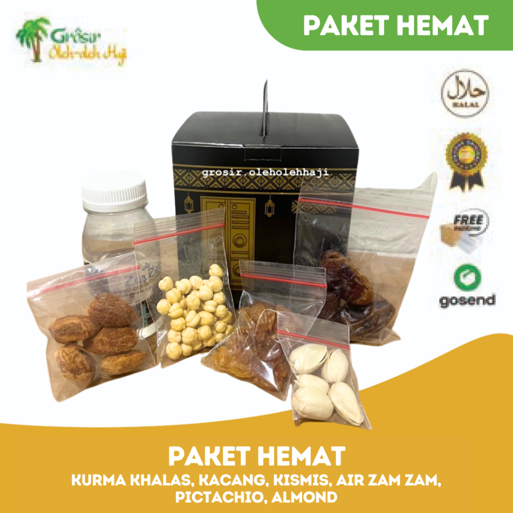 

Paket Lengkap Oleh Oleh Haji dan Umroh Dus Ka'bah+ Almond dan Pistachio