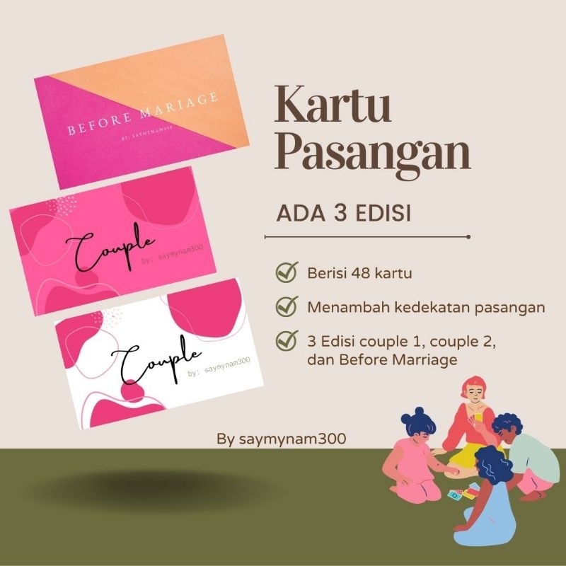Kartu Pasangan by Saymynam300 | couple card | Kartu main bareng teman, seperti kartu tentang kita | 
