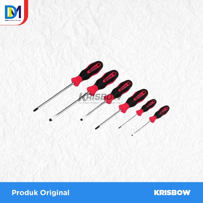 OBENG SET KRISBOW SCREWDRIVER SET 6PC LPSS6 ORIGINAL