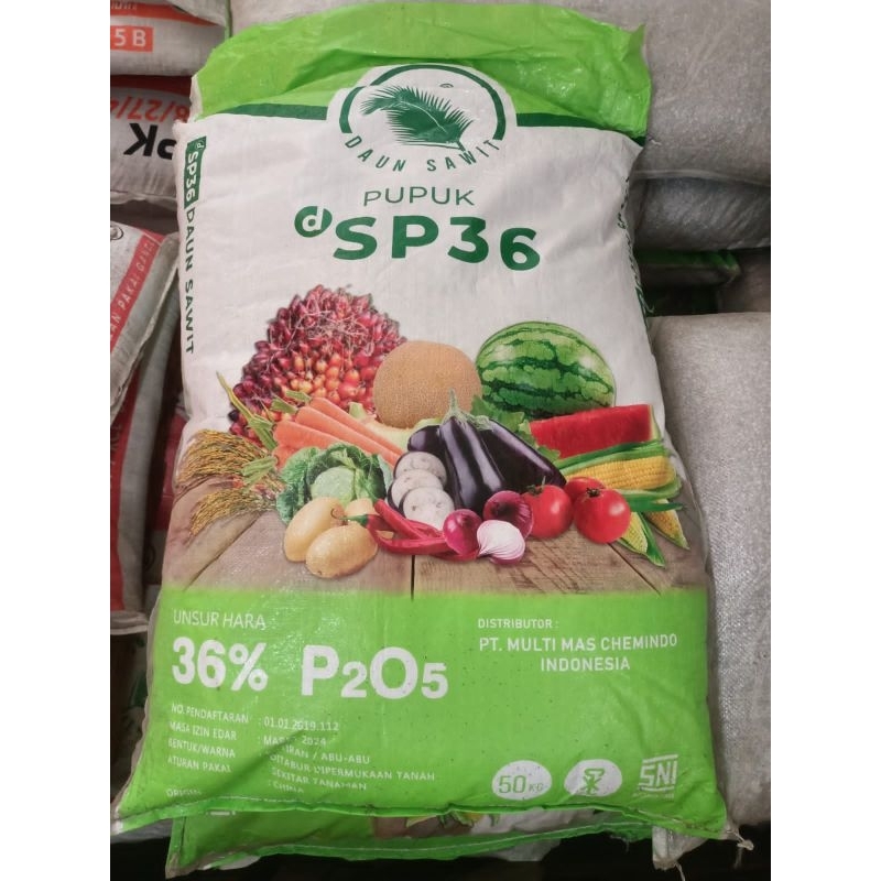 PUPUK SP36 DAUN SAWIT KEMASAN 50KG ORIGINAL PABRIK