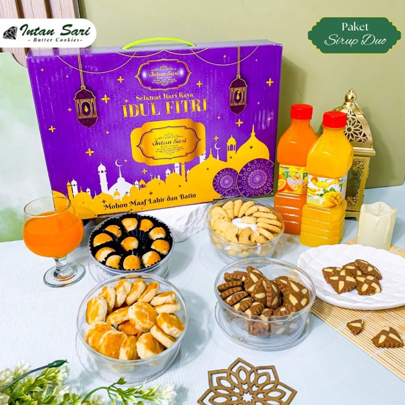 

Intan sari Sirup 2 premium - aneka kue kering paket Hampers set murah lebaran 2024