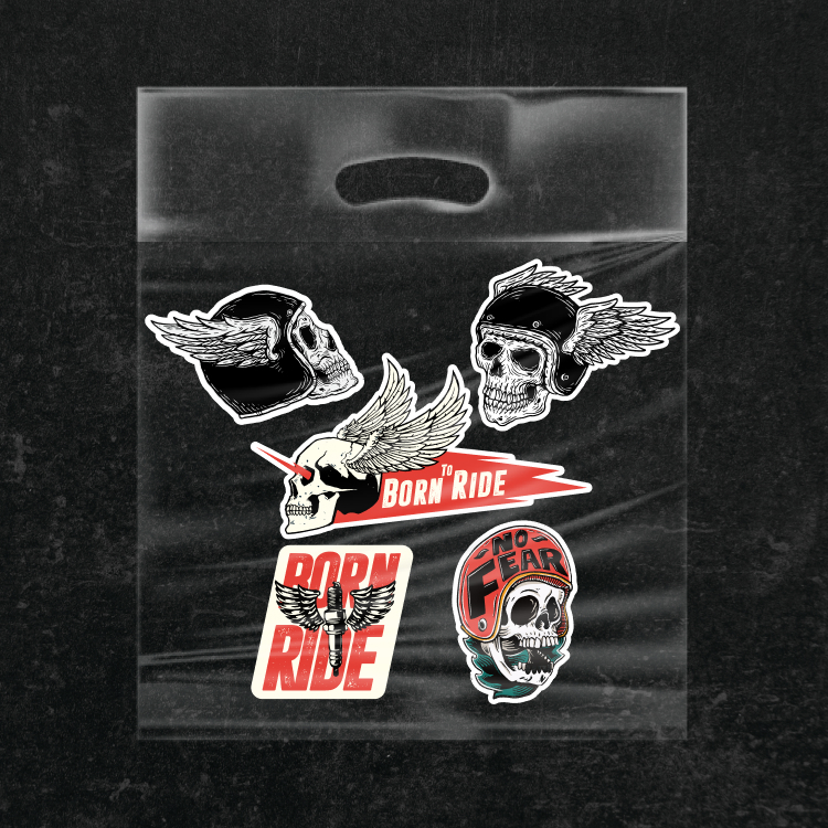 

Sticker Skull Rider Vintage Vinyl Anti Air