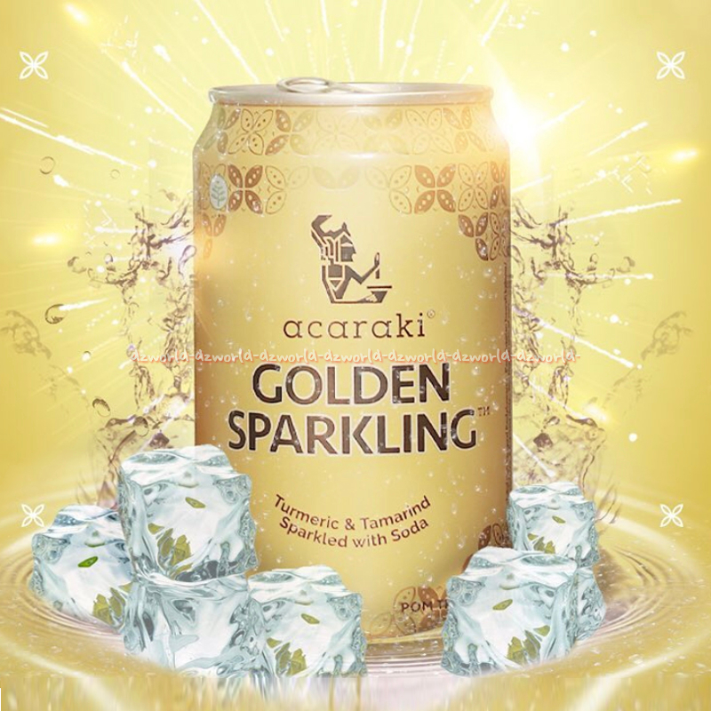 

Acaraki Golden Sparkling 320ml Tummeric & Tamarind Sparkled With Soda Kunyit & Asam Jawa Acar Raki Siap Minum