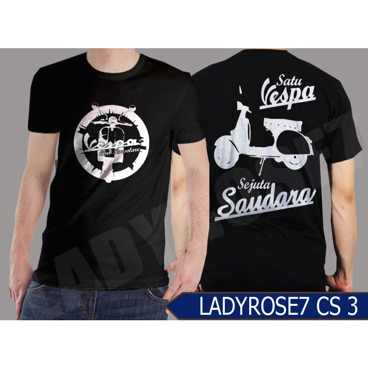 KAOS VESPA CLUB INDONESIA LENGAN PENDEK / KAOS PRIA / KAOS DISTRO