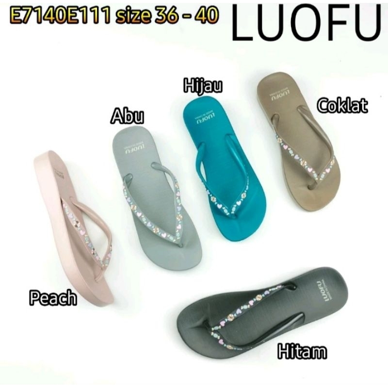 luofu original sandal jepit import sandal jelly empuk