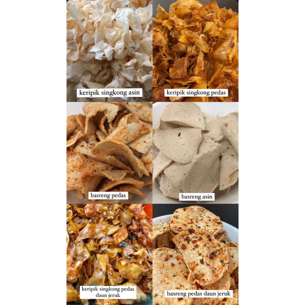 

CEMILAN BERBAGAI KERIPIK - BASRENG/ KERIPIK SINGKONG - PEDES/ ORIGINAL