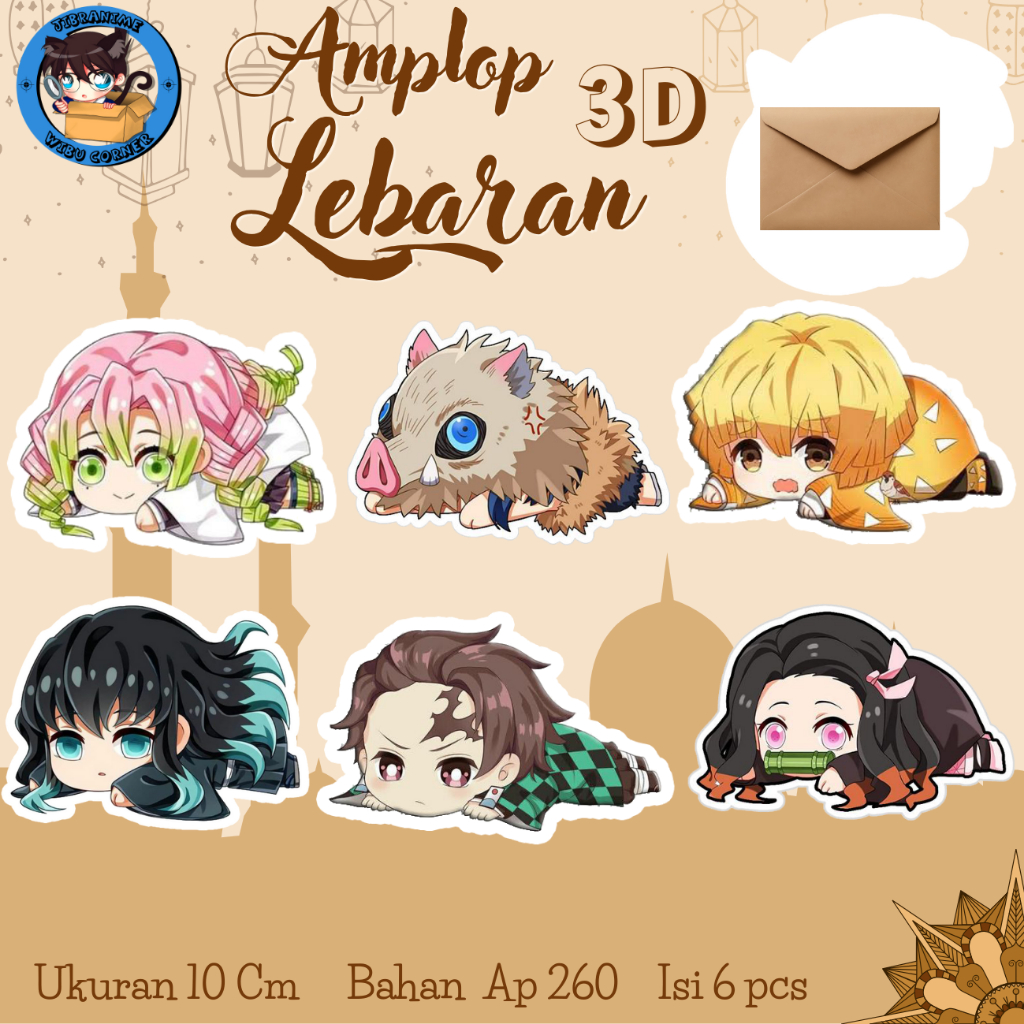 

Amplop 3D anime kimetsu noyaiba