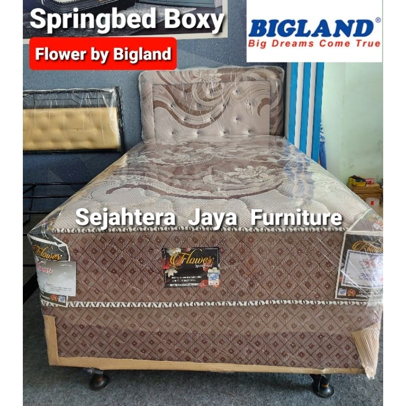 SET Springbed Boxy Bigland tipe Flower FULLSET