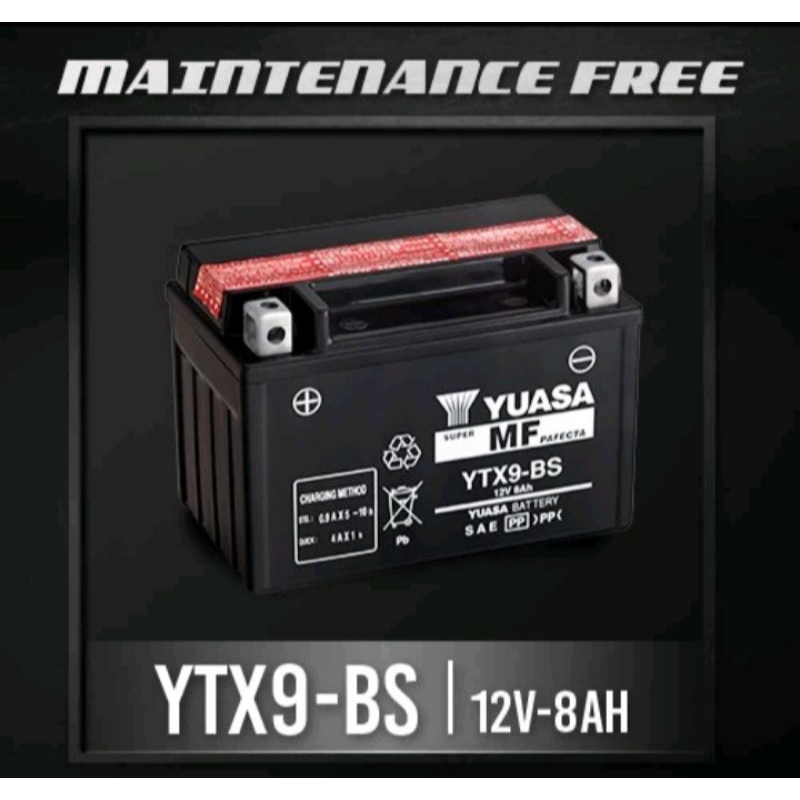 YUASA MF YTX9-BS 12V 8AH