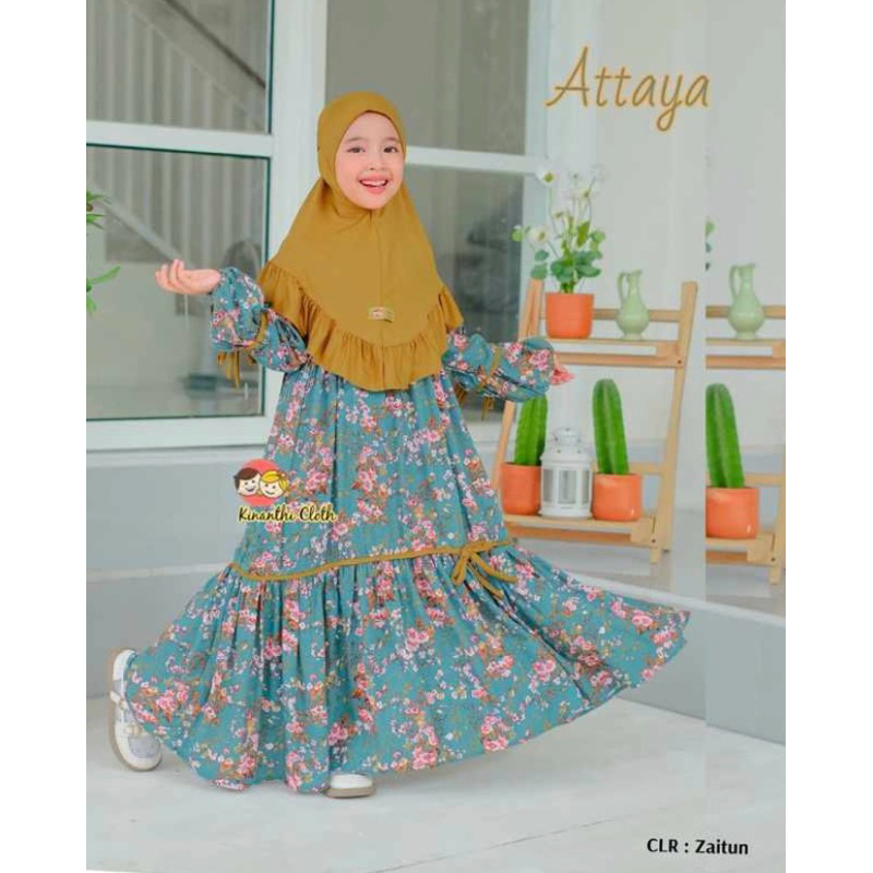 ATTAYA DRESS GAMIS HIJAB SET ANAK - KINANTHI CLOTH