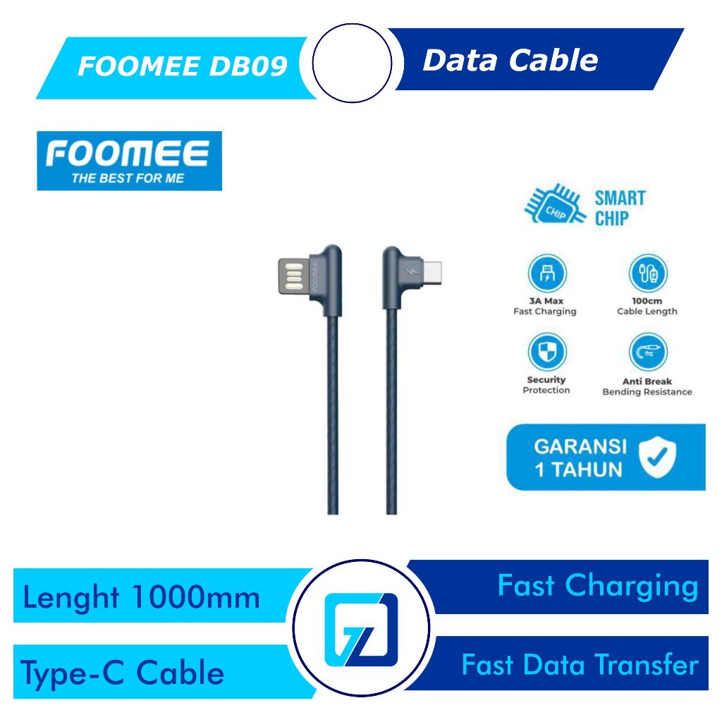 Foomee DB09 Elbow Data Cable Type-C / Data Cable Original