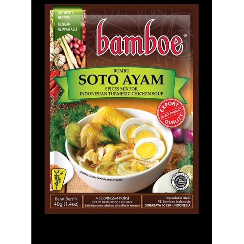 

BUMBU BAMBOE SOTO AYAM/BUMBU REMPAH/BUMBU MASAK/BUMBU INSTANS